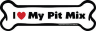 Love My Pit Mix - Bone Car Magnet