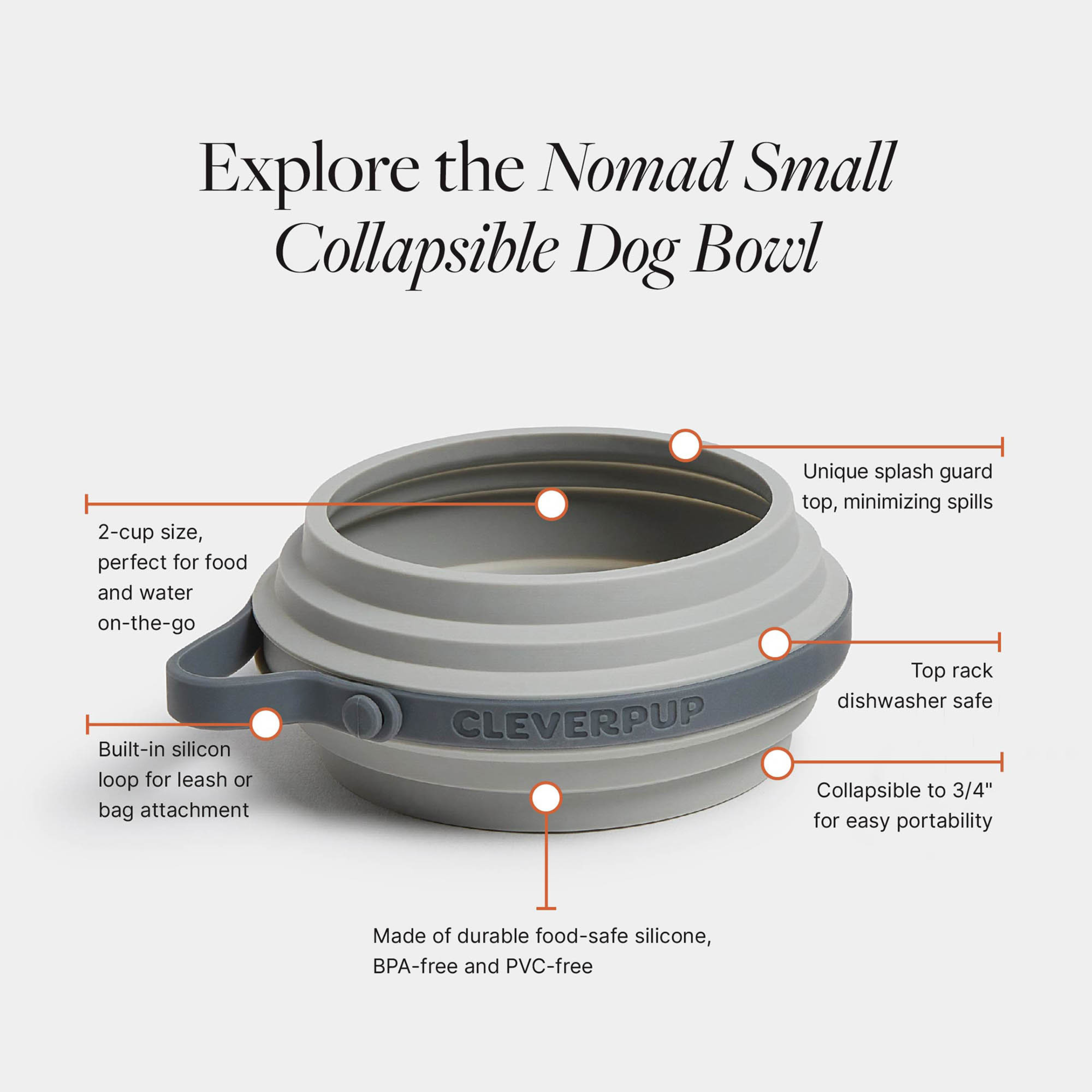 Nomad Collapsible Dog Bowl- Small