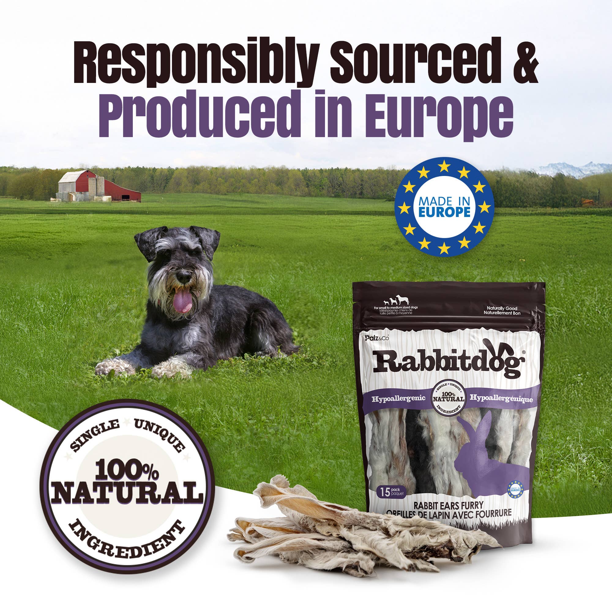Rabbitdog Rabbit Ear Dog Chew Treats