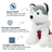 Husky with Plaid Jacket Squeaker Dog Toy