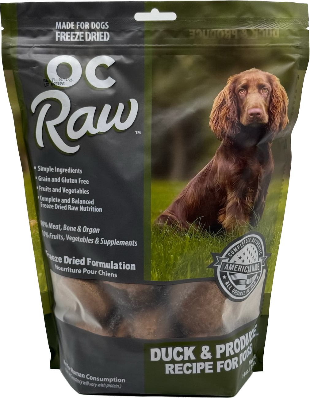 Duck & PRODUCE ~ 14 oz Freeze Dried Sliders