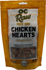 OC Raw Chicken Hearts ~ 4 oz Freeze Dried