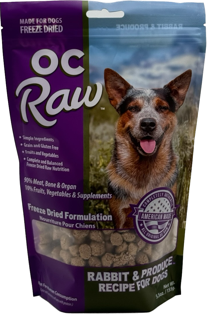 OC Raw Rabbit and Produce ~  Freeze Dried Meaty Rox