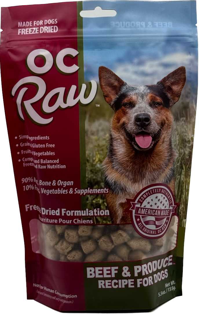 OC Raw Freeze Dried Beef & Produce Treats