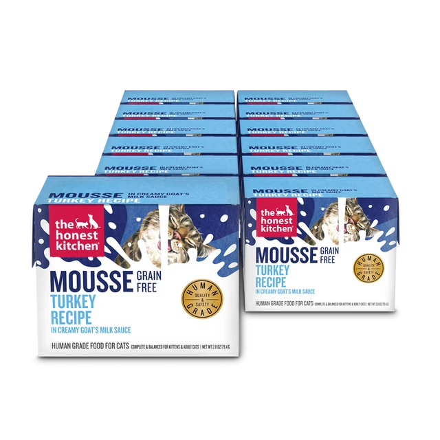 The Honest Kitchen Human Grade Turkey Mousse in Goat's Milk Grain-Free Pate Wet Cat Food