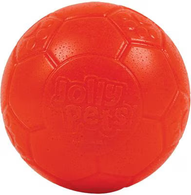 Jolly Pets Stuffing-Free Soccer Ball Dog Toy, 8-in