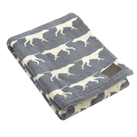 Tall Tails Grey Icon Blanket Fleece 30x40