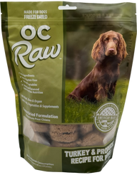 OC Raw Freeze Dried Sliders Dog Food | Turkey & Produce 14 oz