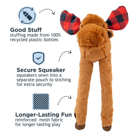 Moose Rope Body Dog Toy