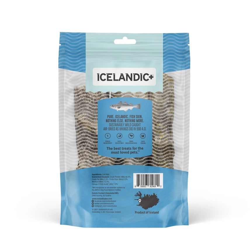 Icelandic Hand Wrapped Cod Skin 5" Short Chew Stick 3-Pack