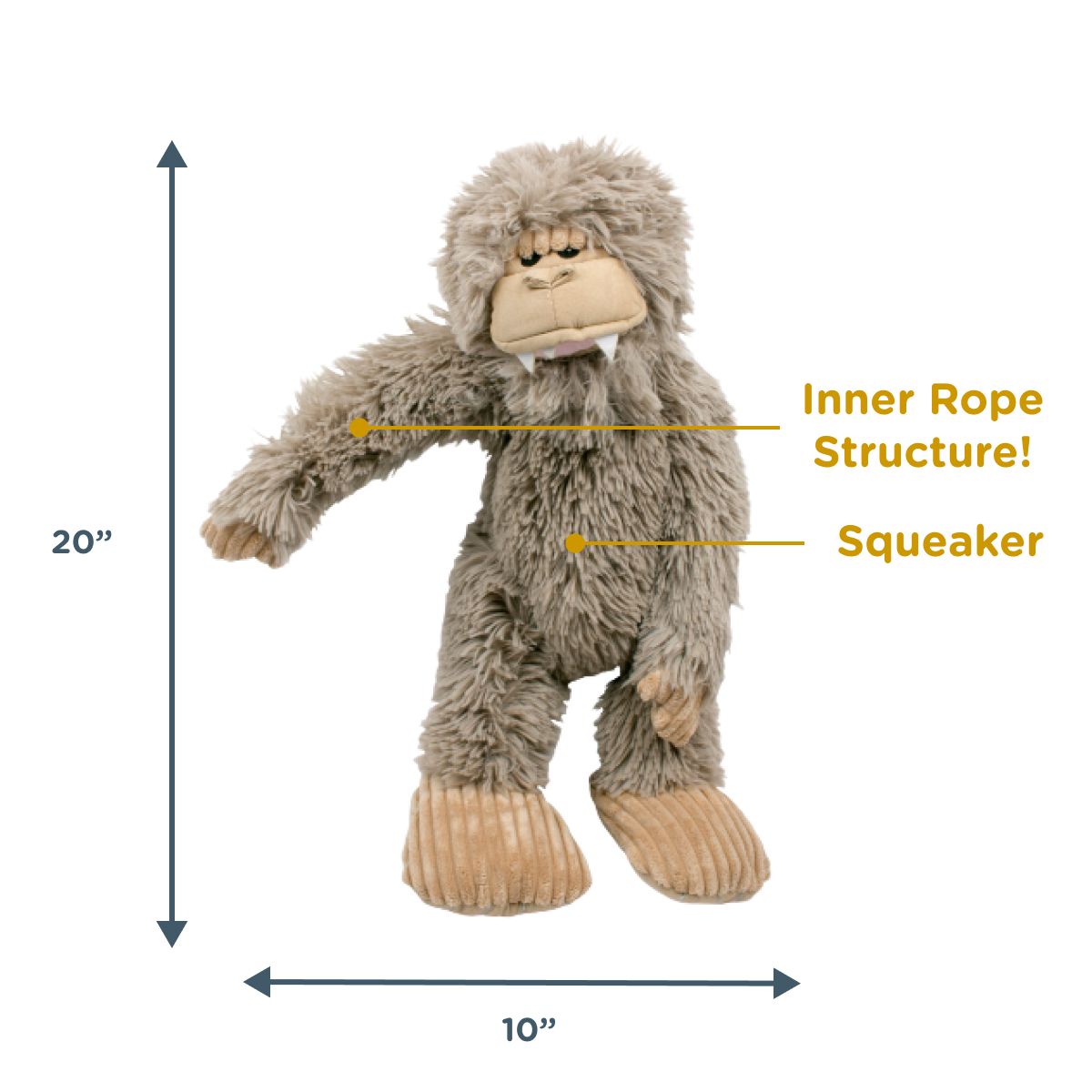 Stuffless Big Foot with Squeaker