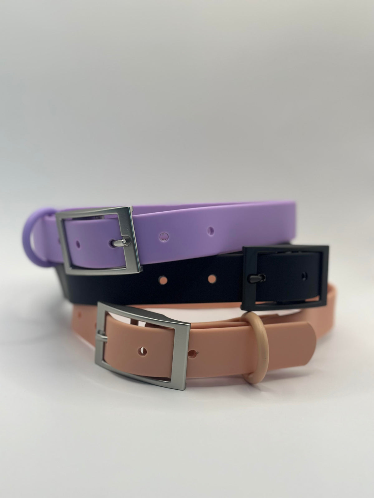 Peach Biothane Dog Collars - L